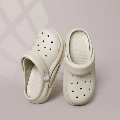 Summer Eva Detachable Crocs Couple Non-slip Half Slipper on Poo Sense Sandals Wear Beach Sandals Men and Women Alike