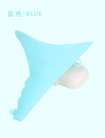 Ladies portable outdoor emergency standing urinal female silicone urinal