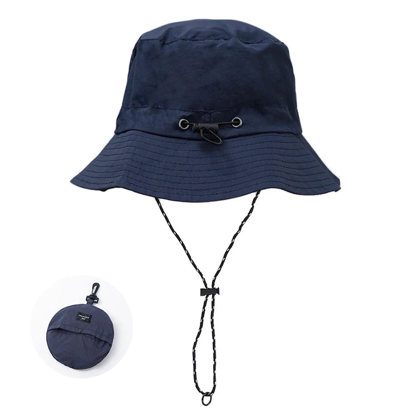 Foldable Panama Bucket Hat Outdoor Anti-UV Sun Hats For Men Women Spring Summer Fast Dry Waterproof visors Cap Fisherman Caps