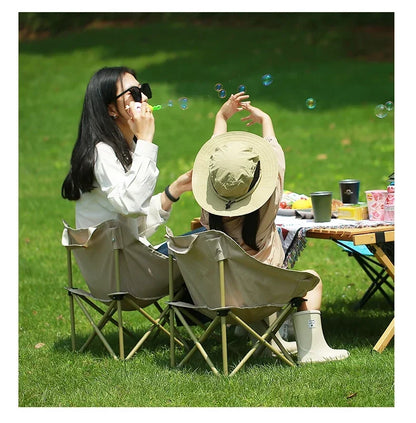 Mini Portable Folding Moon Chair Curved Recliner for Kids Outdoor Camping Beach Chair Pink Age 2-8 Years Compact