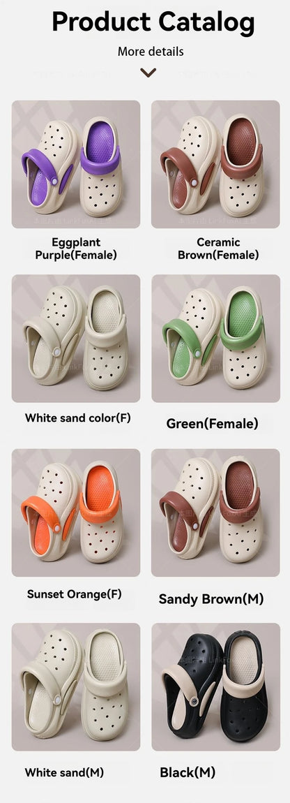Summer Eva Detachable Crocs Couple Non-slip Half Slipper on Poo Sense Sandals Wear Beach Sandals Men and Women Alike