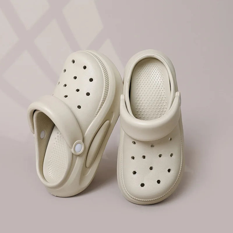 Summer Eva Detachable Crocs Couple Non-slip Half Slipper on Poo Sense Sandals Wear Beach Sandals Men and Women Alike