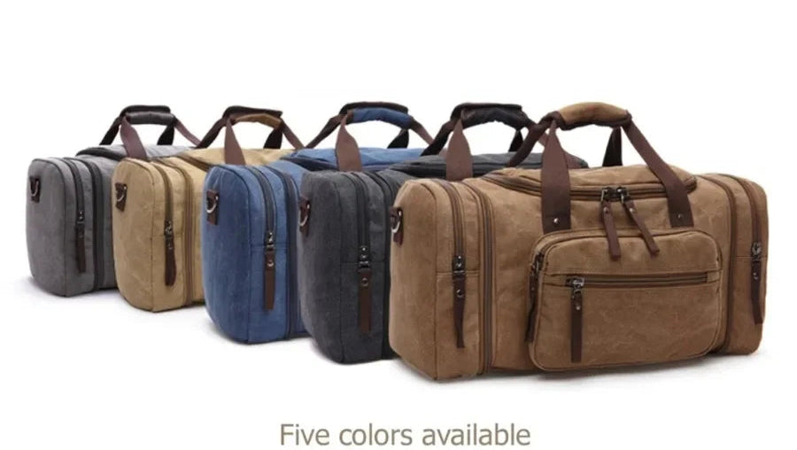 Canvas &amp; Leather Weekender Duffel Bag&nbsp;