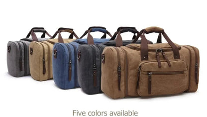 Canvas &amp; Leather Weekender Duffel Bag&nbsp;