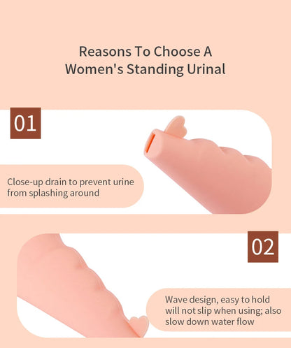 Ladies portable outdoor emergency standing urinal female silicone urinal