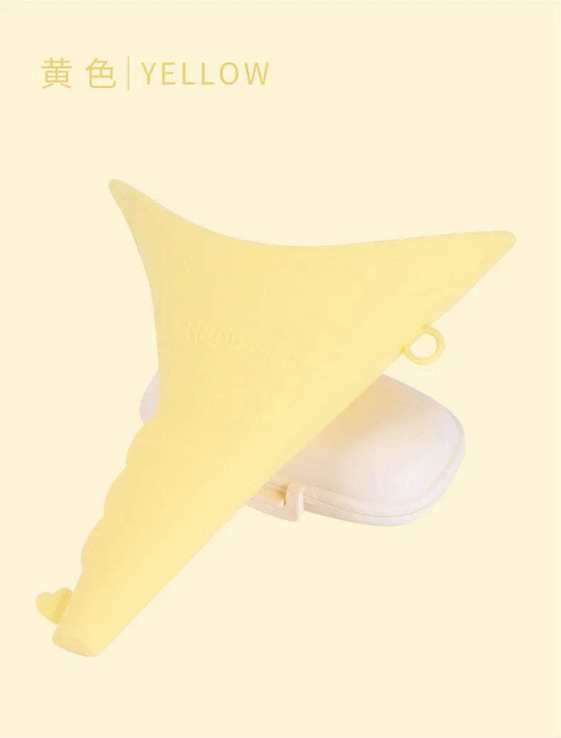 Ladies portable outdoor emergency standing urinal female silicone urinal