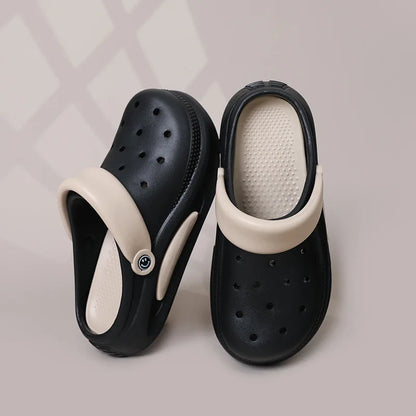 Summer Eva Detachable Crocs Couple Non-slip Half Slipper on Poo Sense Sandals Wear Beach Sandals Men and Women Alike