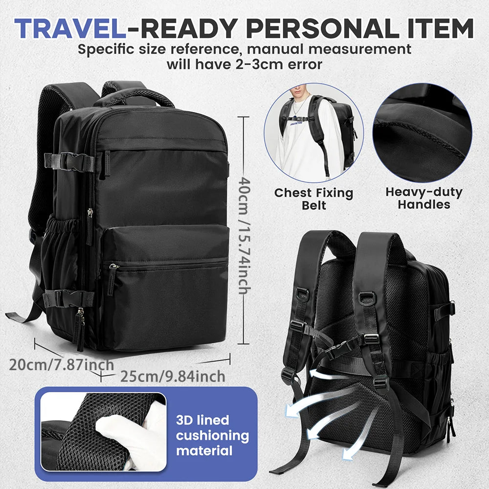 Vacuum Compression Backpack. Airline Approved Baggage