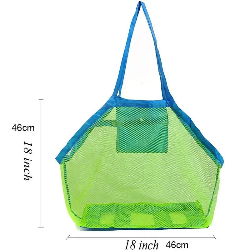 Children Sand Away Protable Mesh Bag Kids Bath Toys Storage Bags Swimming Large Beach Bag for Towels Women Cosmetic Makeup Bag