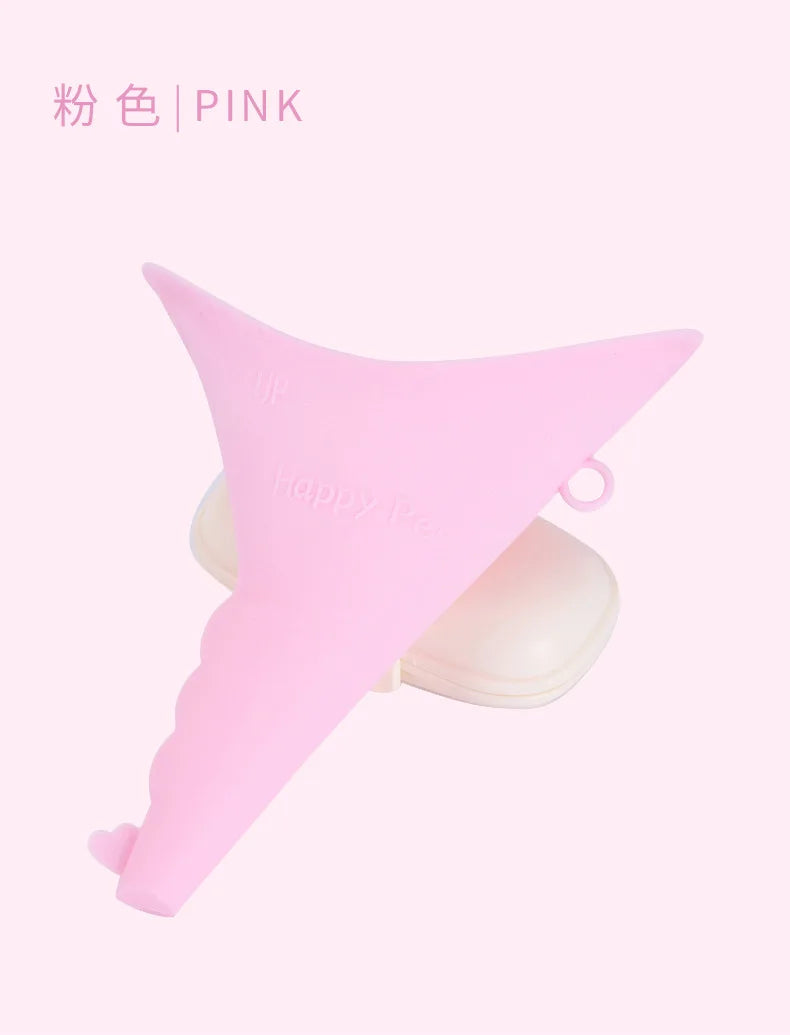 Ladies portable outdoor emergency standing urinal female silicone urinal